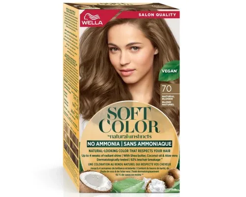 Фарба для волосся Wella Soft Color Безаміачна 70 - Натуральний блонд (3614228865784)