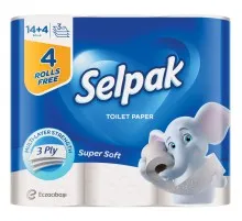 Туалетний папір Selpak 3 шари 14+4 рулонів (8690530184466)