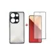 Чехол для мобильного телефона Dengos Kit for Xiaomi Redmi Note 13 Pro 4G case + glass (Black) (DG-KM-67)