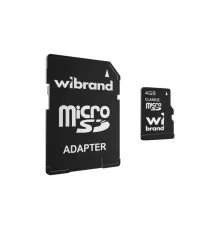 Карта пам'яті Wibrand 4GB microSD class 4 (WICDC4/4GB-A)