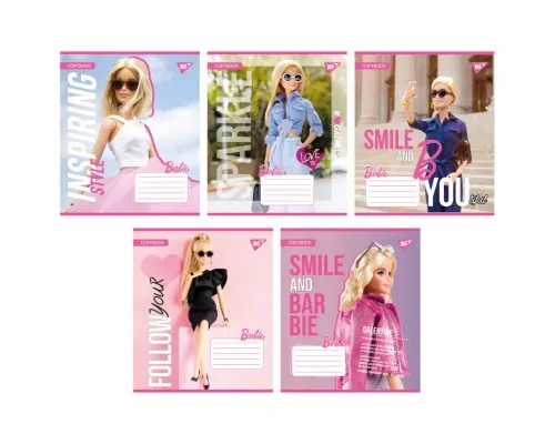 Тетрадь Yes Barbie 12 листов косая линия (767208)