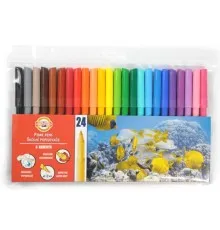 Фломастери Koh-i-Noor Fibre pens 1002, 24 colors, polyethylene (771002BD01TE)