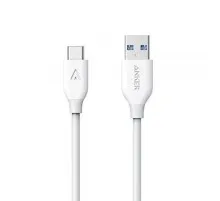 Дата кабель USB 3.0 AM to Type-C 0.9m Powerline V3 White Anker (A8163H21/A8163G21)