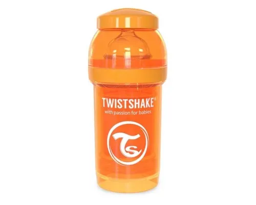 Бутылочка для кормления Twistshake антиколиковая 180 мл, оранжевая (24848)