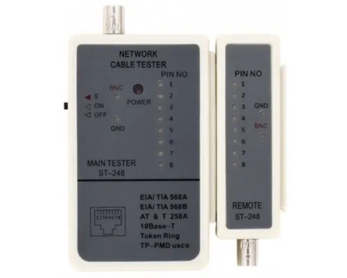 Тестер кабельний RJ-45 + BNC Merlion (ST-248BNC)