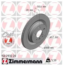 Гальмівний диск ZIMMERMANN 150.2932.20