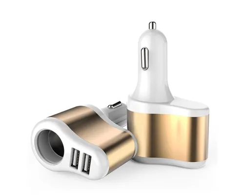 Зарядний пристрій XoKo CC-303 2 USB 2.1A Gold / White (CC-303-GDWH)