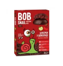 Цукерка Bob Snail Равлик Боб яблучно-вишневі в чорному шоколаді 60 г (4820219341338)