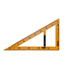 Лінійка ZiBi Teacher Косинець 90°/60° для шкільної дошки 50 см, жовтий (ZB.5638)