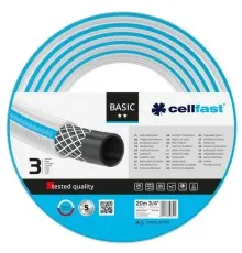Поливочный шланг Cellfast BASIC, 3/4', 20м, 3 слоя, до 25 Бар, -20…+60°C (10-420)