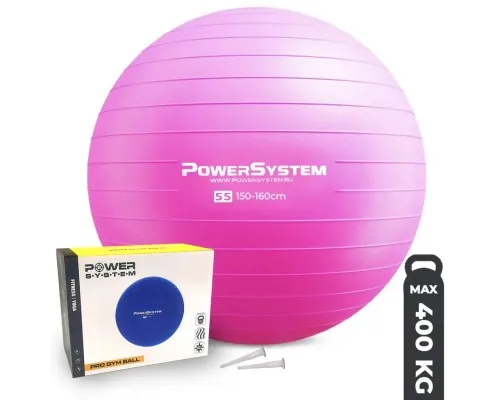 Мяч для фітнесу Power System PS-4011 Pro Gymball 55 см Pink (4011PI-0)