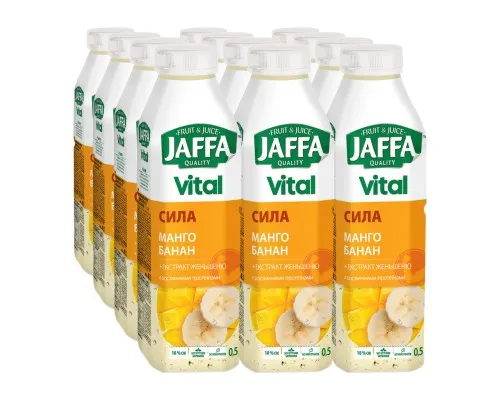 Напій Jaffa соковмісний Vital Power Манго та банан з екстрактом женьшеню 500 мл (4820016253735)