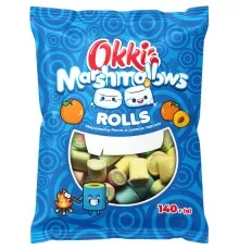 Маршмеллоу Okki Rolls со вкусом персика 140 г (4820120682339)