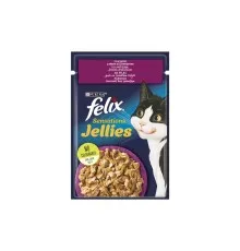 Влажный корм для кошек Purina Felix Sensations Jellies с уткой и шпинатом в желе 85 г (7613039831281)