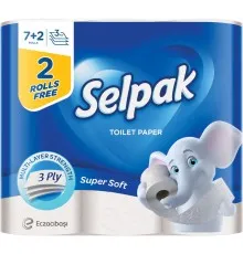 Туалетная бумага Selpak 3 слоя 7+2 рулонов (8690530015920)