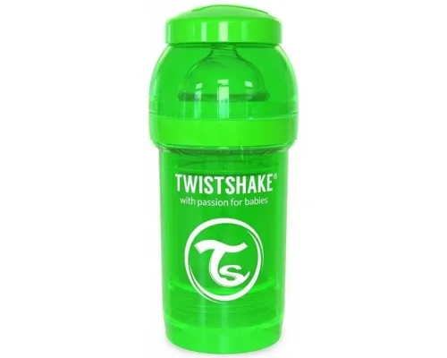 Пляшечка для годування Twistshake антиколькова 180 мл, зелена (24849)