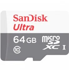 Карта пам'яті SanDisk 64GB microSD class 10 Ultra Light (SDSQUNR-064G-GN3MN)