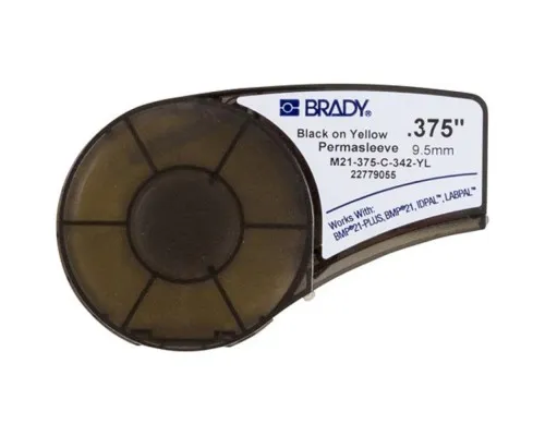Етикетка Brady термозбіжна трубка, 3.18 - 8.13 мм, Black on Yellow (M21-375-C-342-YL)