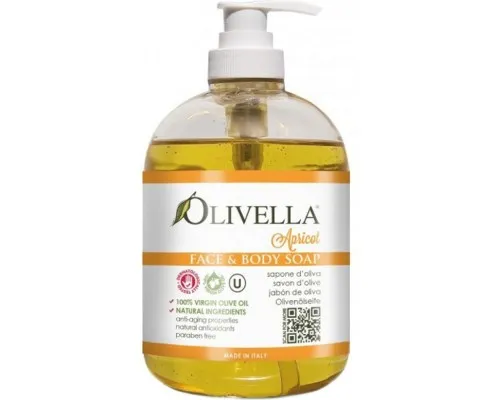 Рідке мило Olivella Абрикос на основі оливкової олії 500 мл (764412260239)