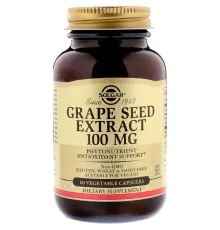 Травы Solgar Экстракт Виноградных Косточек, Grape Seed Extract, 100 мг, (SOL-01356)