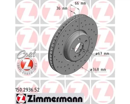 Гальмівний диск ZIMMERMANN 150.2936.52