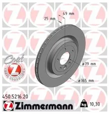 Тормозной диск ZIMMERMANN 450.5216.20