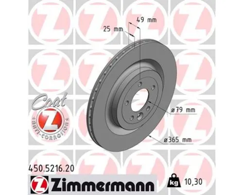 Тормозной диск ZIMMERMANN 450.5216.20