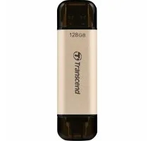 USB флеш накопитель Transcend 128GB JetFlash 930 Gold-Black USB 3.2/Type-C (TS128GJF930C)