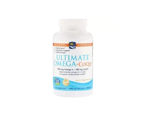 Жирные кислоты Nordic Naturals Рыбий жир + Коэнзим Q10, 1000 мг, Ultimate Omega + CoQ10, 1 (NOR01892)