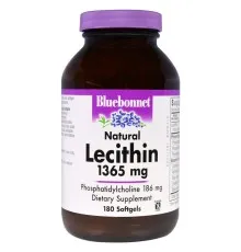 Амінокислота Bluebonnet Nutrition Натуральний Лецитин 1365мг, 180 желатинових капсул (BLB-00926)