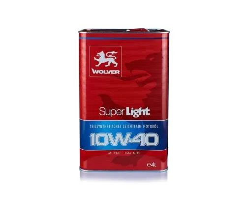 Моторное масло Wolver Super Light 10W-40, 4л (4260360940033)