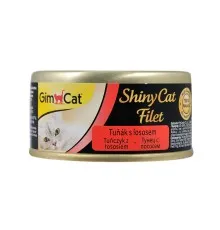 Консерви для котів GimCat Shiny Cat Filet з тунцем і лососем 70 г (4002064414201)
