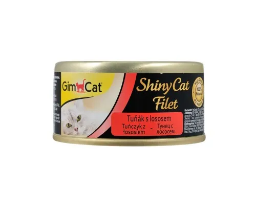 Консервы для кошек GimCat Shiny Cat Filet с тунцем и лососем 70 г (4002064414201)