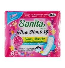 Гигиенические прокладки Sanita Dry & Fit Ultra Slim Wing 24.5 см 8 шт. (8850461601795)