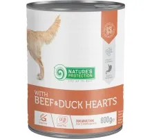 Консерви для собак Nature's Protection with Beef&Duck Hearts 800 г (KIK45605)