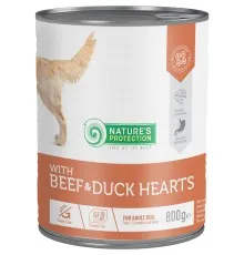 Консерви для собак Nature's Protection with Beef&Duck Hearts 800 г (KIK45605)