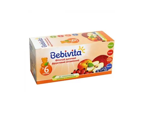 Детский чай Bebivita фруктовый витаминный, 30 г (4820025490756)