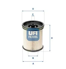 Фільтр паливний UFI 26.122.00