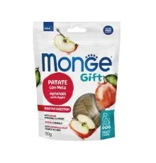 Ласощі для собак Monge Gift Dog Fruit Chips Sensitive digestion картопля з яблуком (веган) 150 г (8009470085786)