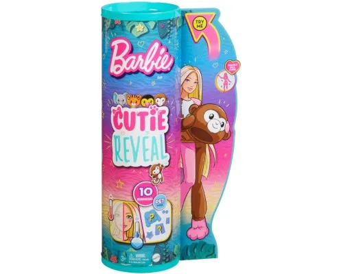 Кукла Barbie Cutie Reveal Друзья из джунглей Обезьяна (HKR01)