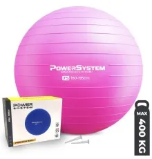 М'яч для фітнесу Power System PS-4013 Pro Gymball 75 cm Pink (4013PI-0)