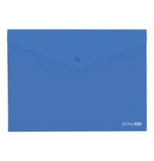 Папка - конверт Economix В5 180 мкм прозрачная, фактура "глянец", синяя (E31302-02)