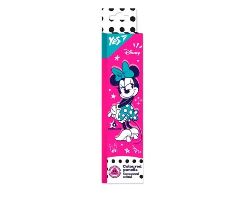 Карандаши цветные Yes Minnie 6 кол (290699)