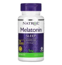 Аминокислота Natrol Мелатонин с замедленным высвобождением, 1 мг, Melatonin, Time R (WHS-30500)