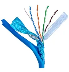 Кабель мережевий FTP 305м, cat.5e, CCA(25%), 4*2*0,51, PVC, indoor, blue GEAR (GEC-FTPCCA25051305)