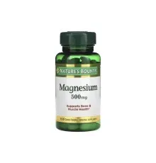 Минералы Nature's Bounty Магний, 500 мг, Magnesium, 100 каплет (NRT-05535)