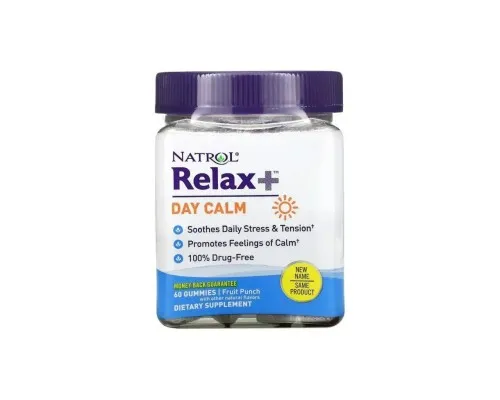 Амінокислота Natrol Розслаблення та спокій, Relax+, смак фруктів, Day Calm, 60 (NTL-07635)