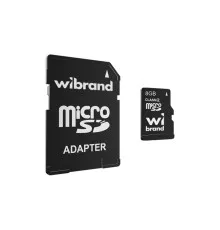 Карта памяти Wibrand 8GB microSD class 4 (WICDC4/8GB-A)