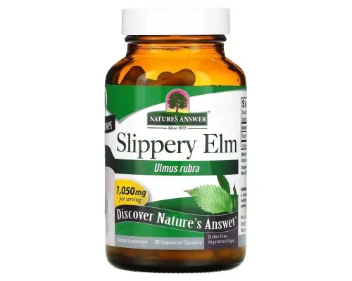 Витаминно-минеральный комплекс Nature's Answer Скользкий вяз, 1050 мг, Slippery Elm, 90 вегетарианских капсул (NTA-16334)