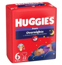 Подгузники Huggies Overnights Pants Трусики 6 15-25 кг 22 шт. (5029053581101)